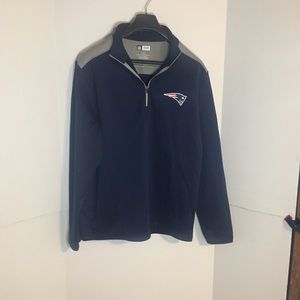 NFL TEAM APPAREL NEW ENGLAND PATRIOTS PULLOVER 1/4 ZIP SIZE L